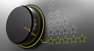 Image of Turning dial pointing to 5 stars